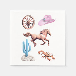 Cottoncandy Western Theme Cowgirl Party Art Pappersservett