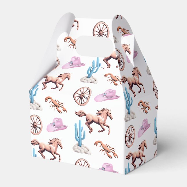 Cottoncandy Western Theme Cowgirl Party Art Presentaskar (Framsidan Sidan)