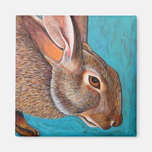 Cottontail Rabbit Magnet (Framsidan)