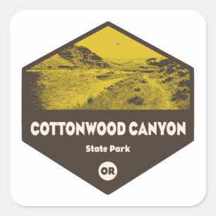Cottonwood Canyon State Park Oregon Fyrkantigt Klistermärke