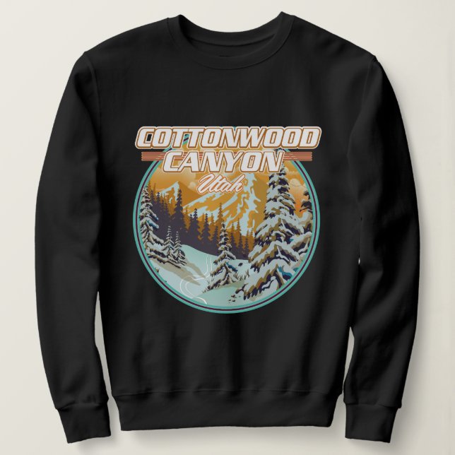 Cottonwood Canyon Utah logotyp T Shirt (Design framsida)