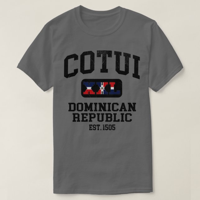 Cotui Dominikanska republiken XXL Athletic design T Shirt (Design framsida)
