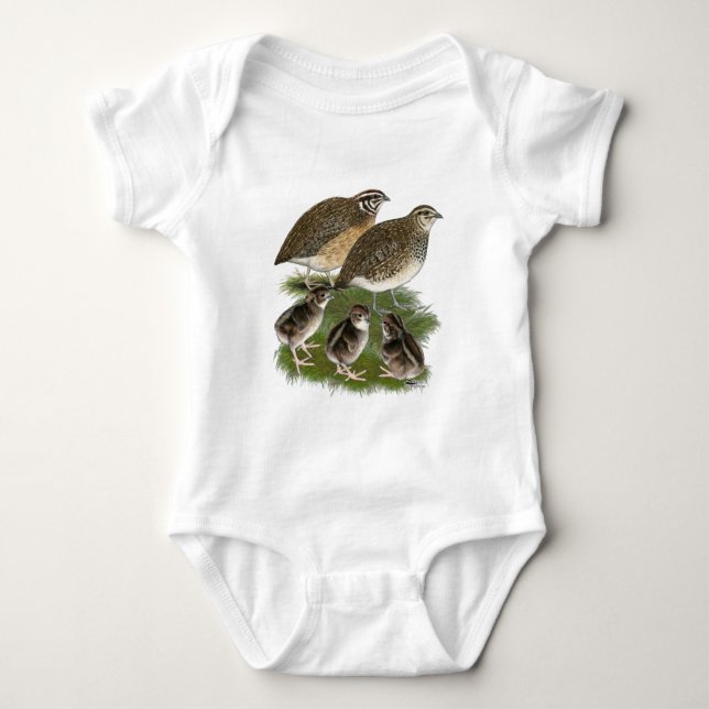 Coturnix Vaktelfamilj Tee (Framsida)