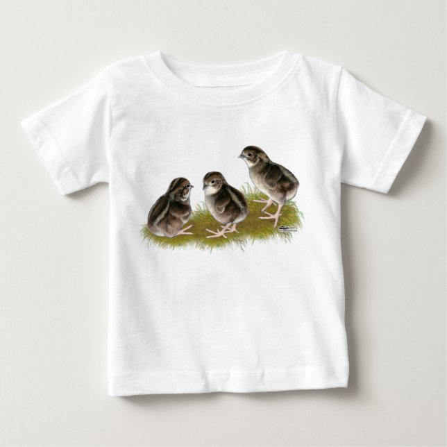 Coturnix-vaktelkycklingar T-shirt (Framsida)
