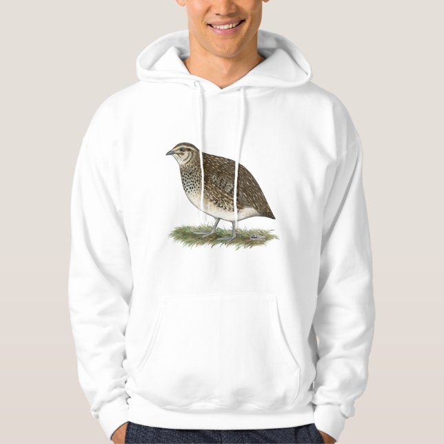 CoturnixQuailhöna Sweatshirt Med Luva (Framsida)