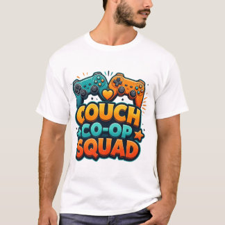 Couch Co-op Sällskap Gaming Vänner T-Shirt Design