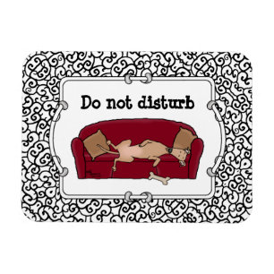 Couch Greyhound (fawn) Hund Lazy Sleeping Funny Magnet