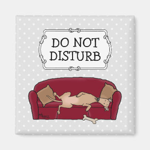 Couch Greyhound (fawn) Hund Lazy Sleeping Funny Magnet