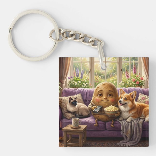 Couch Potato Corgi och katt (Framsidan)