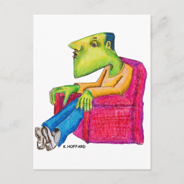 Couch Potato Vykort (Framsida)