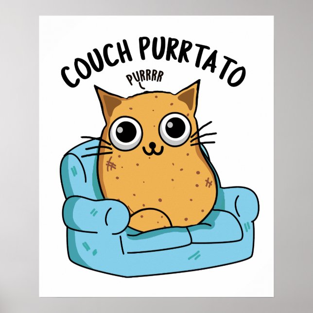 Couch Purrtato Funny Potato Pun Poster (Framsidan)
