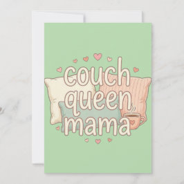 Couch Queen Mama Söt Mysig Mamma Estetisk Design | Inbjudningar