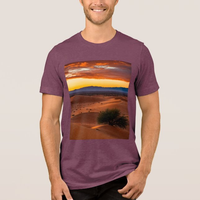 Coucher de Soleil dans le Désert - Bella+Canvas Tr T Shirt (Framsida)