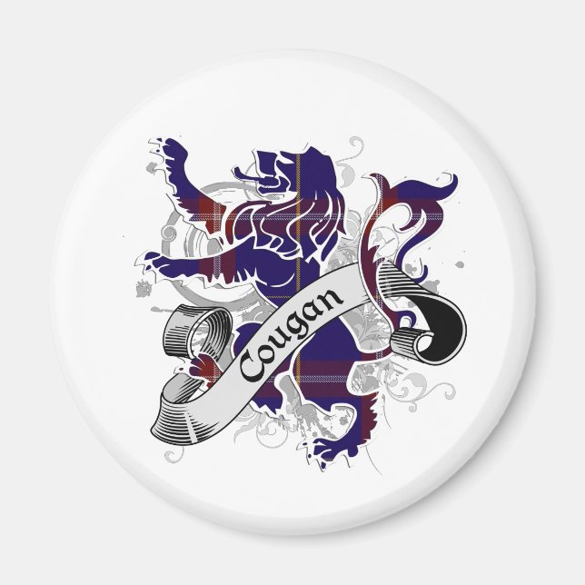 Cougan Tartan Lejon Magnet (Framsidan)