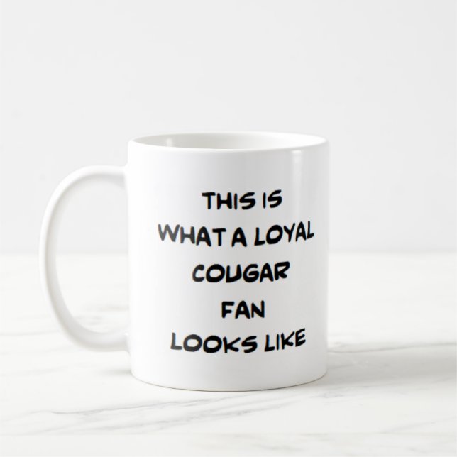 cougar fläkt, lojal kaffemugg (Vänster)