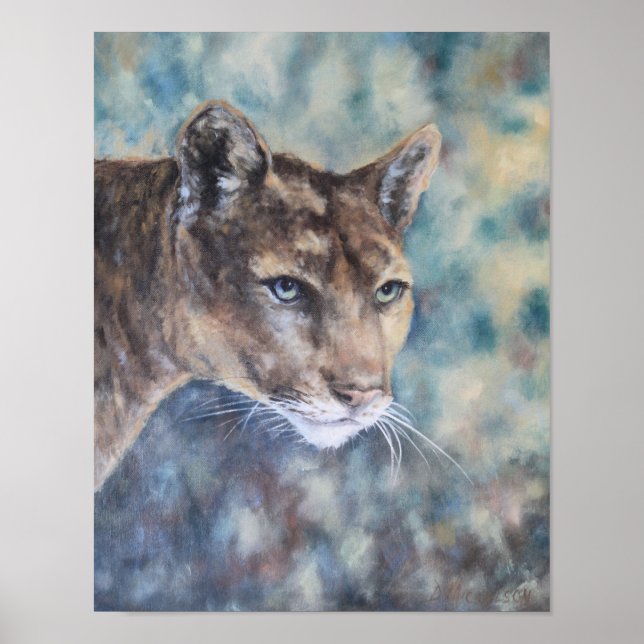 Cougar Gaze Fine Art Poster (Framsidan)