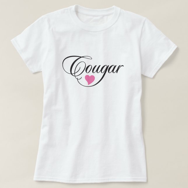 Cougar Kärlek Dam Light Färgad T-Shirt (Design framsida)