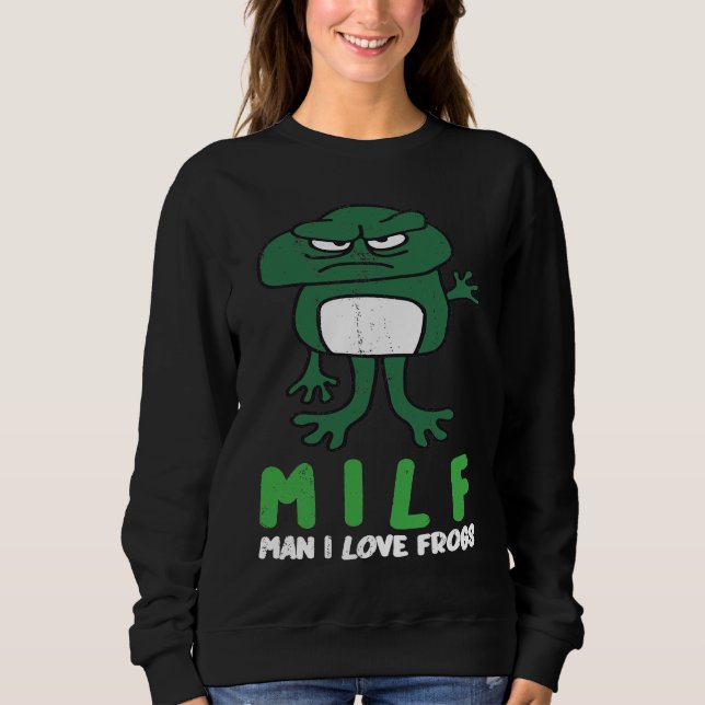 Cougar Man I Love Frogs  Amphibian Retro Frog T Shirt (Framsida)