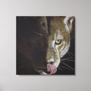 Cougar Night Canvastryck