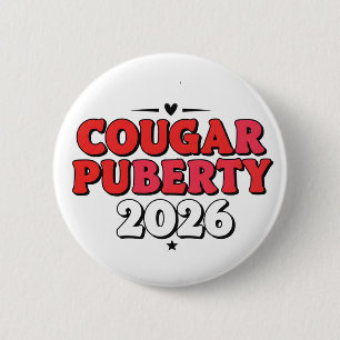 Cougar Pubertet 2026 Retro Klimakterie Humor Rolig Knapp