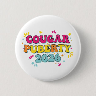 Cougar Pubertet 2026 Retro Klimakterie Humor Rolig Knapp