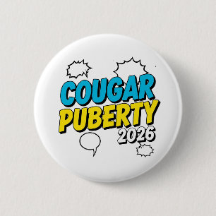 Cougar Pubertet 2026 Retro Klimakterie Humor Rolig Knapp