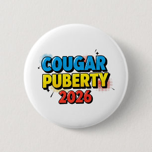 Cougar Pubertet 2026 Retro Klimakterie Humor Rolig Knapp