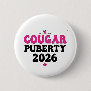 Cougar Pubertet 2026 Retro Klimakterie Humor Rolig Knapp
