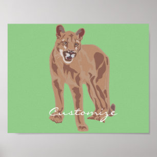 Cougar Puma Mountain Lejonare Thunder_Cove Poster