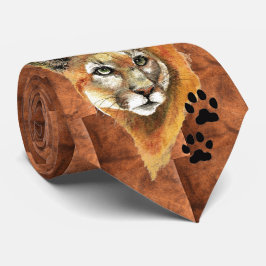 Cougar Tracks Nature Neck Tie Slips
