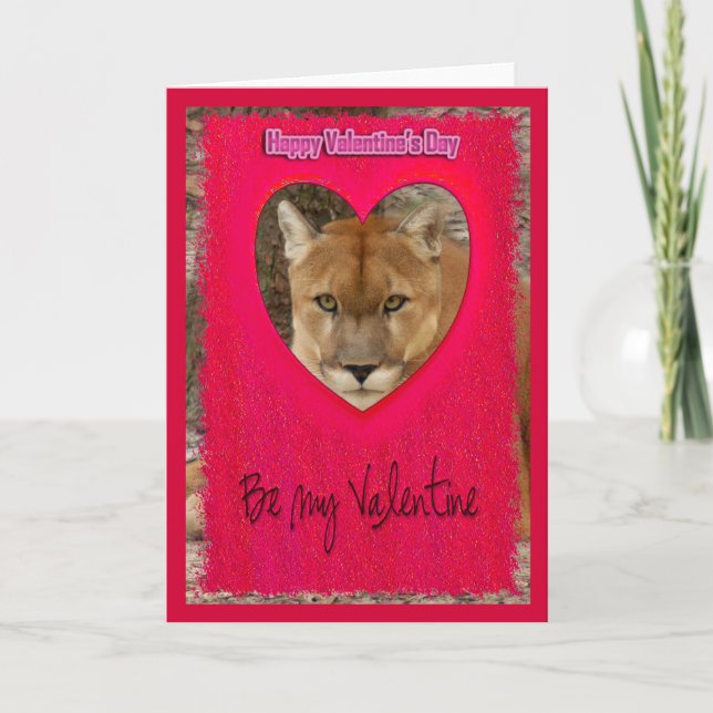 Cougar Valentine Card Helgkort (Framsida)