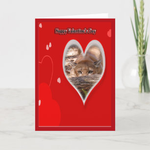 Cougar Valentine Card Helgkort