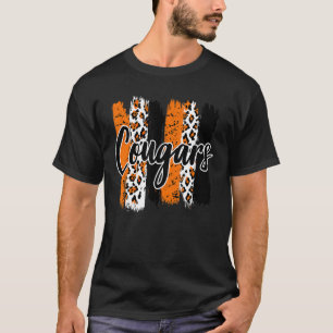 Cougars School Sportfantast Team Spirit Mascot T Shirt