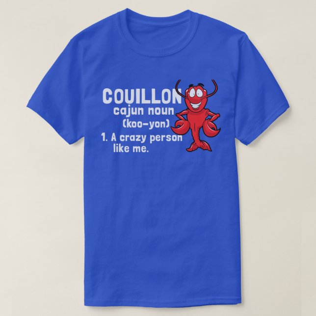 Couillon Funny Cajun T Shirt (Design framsida)