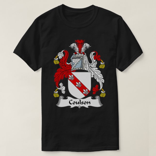 Coulson Jackar Arm Family Crest Premium T Shirt (Design framsida)