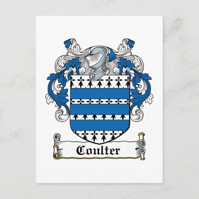 Coulter Family Crest Vykort (Framsida)
