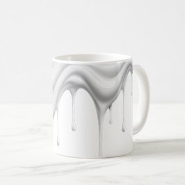 Coulure de peinture blanche. kaffemugg