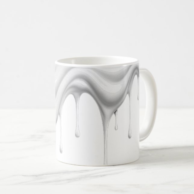 Coulure de peinture blanche. kaffemugg (Framsida höger)