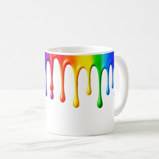 Coulures arc en ciel autour d'un mug. kaffemugg (Framsida höger)