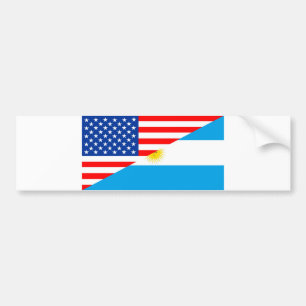 coun för United States Amerika argentina halv Bildekal