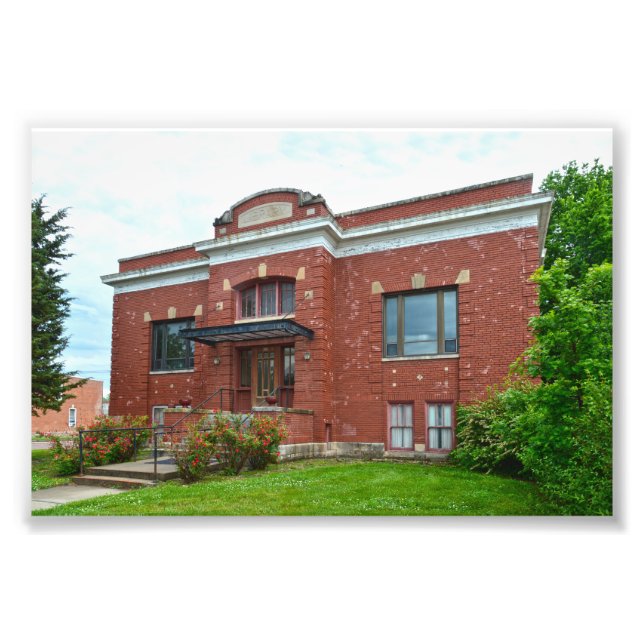 Council Grove, Kansas, Carnegie Bibliotek Fototryck (Framsidan)