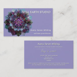 Council of Leaves | Mandala Art P&B Visitkort