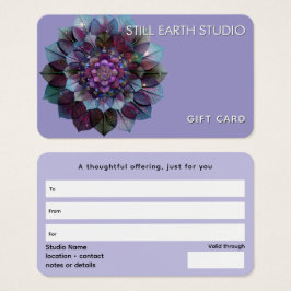 Council of Leaves | Mandala Art P&B Visitkort