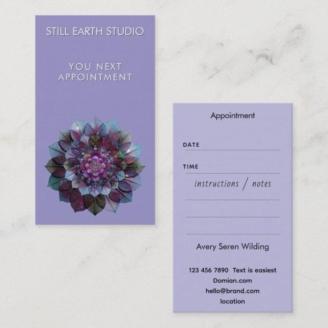 Council of Leaves | Mandala Tidsbeställning Kort (Fram/baksida)