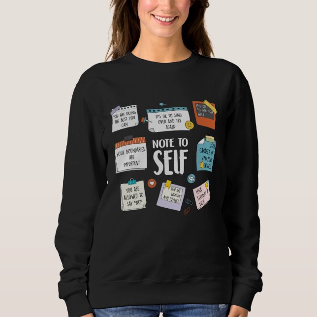 Counselor Note To Self Mental Health School Psycho T Shirt (Framsida)