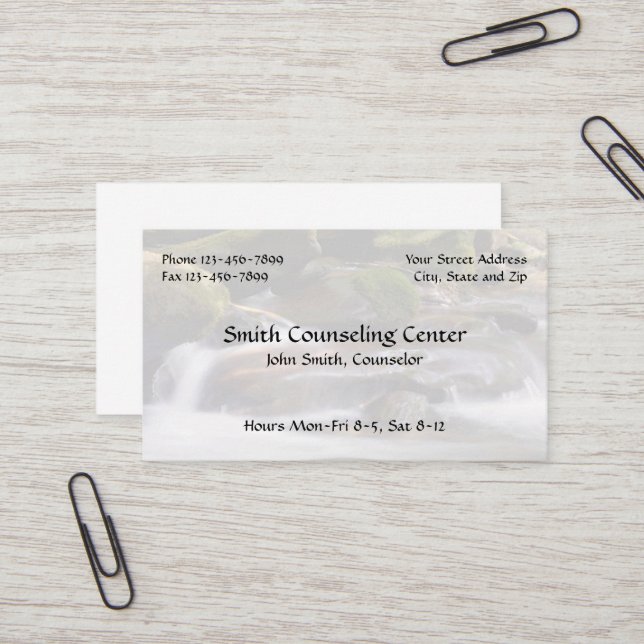 Counselor Psychologist Mental Health Business Card Visitkort (Fram/Back In Situ)