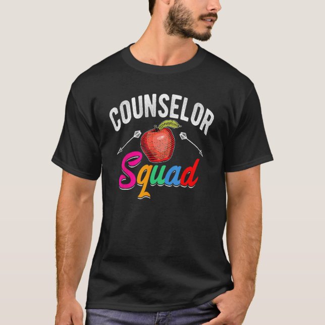 Counselor Squad Happy Back To School Teacher Mens  T Shirt (Framsida)