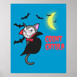 Count Catula Funny Pun-Tecknad Poster