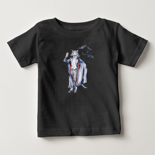 Count Catula Vampire Cat T Shirt (Framsida)