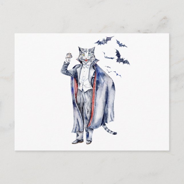 Count Catula Vampire Cat Vykort (Framsida)